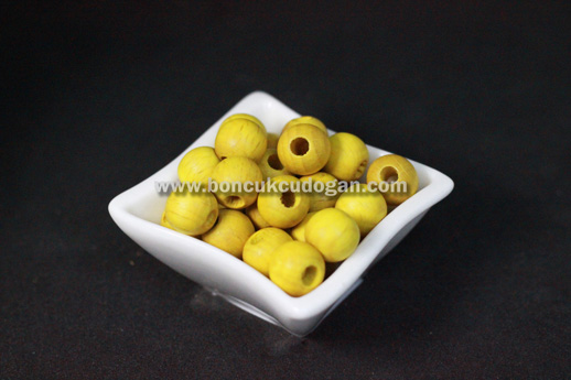 YUVARLAK TAHTA BONCUK 12MM YUVARLAK NORMAL Sarı