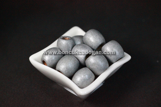 YUVARLAK TAHTA BONCUK 16MM X 17MM YUVARLAK Fosforlu Gümüş