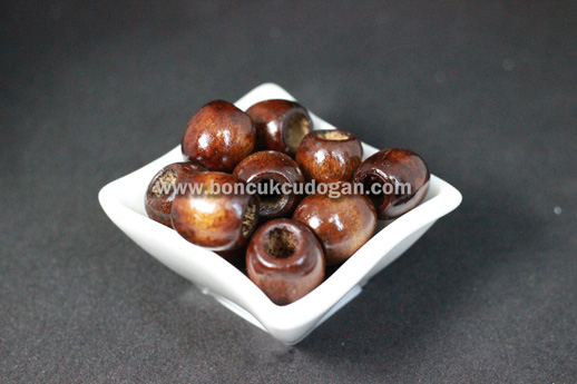 YUVARLAK TAHTA BONCUK 16MM X 17MM YUVARLAK Kahverengi