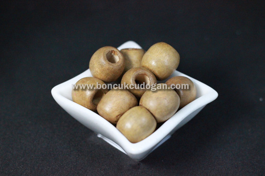 YUVARLAK TAHTA BONCUK 16MM X 17MM YUVARLAK Sütlü Kahverengi