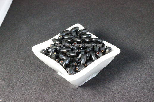 6mm Arpa Boncuk Siyah