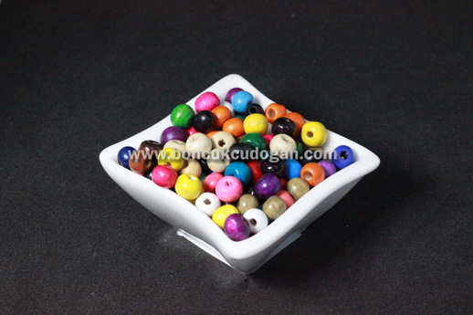 KARIŞIK RENKLİ TAHTA 6mm Yuvarlak