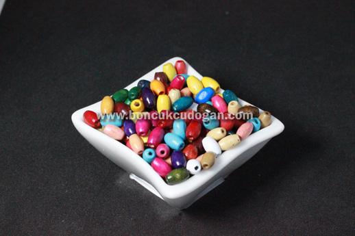 KARIŞIK RENKLİ TAHTA Arpa (Badem) 4mm