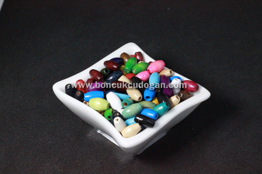 KARIŞIK RENKLİ TAHTA Arpa (Badem) 6mm