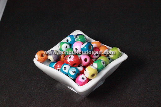 KARIŞIK RENKLİ TAHTA Nazar Boncuğu 10mm