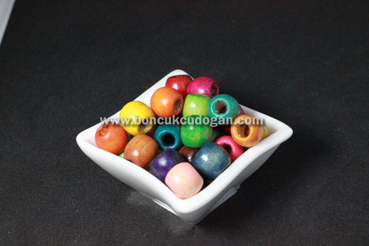 KARIŞIK RENKLİ TAHTA Yuvarlak 11x12mm